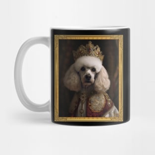 White Poodle - Medieval French Queen  (Framed) Mug